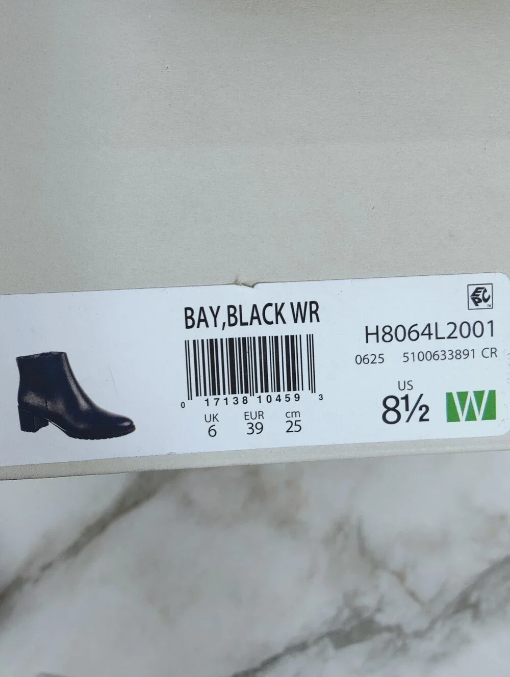 NIB Naturalizer Bay Weatherproof Ankle Boots Booties Black Leather, Sz 8.5